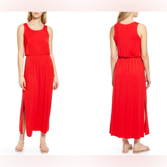 Caslon Dresses & Skirts - Caslon Sleeveless Maxi Dress in Red Chinoise Size M (8-10)